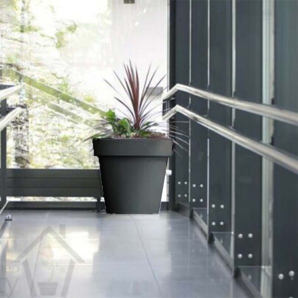 Ukrasni lonac za cvijeće LEXO CRNI | IFSDLR-BL