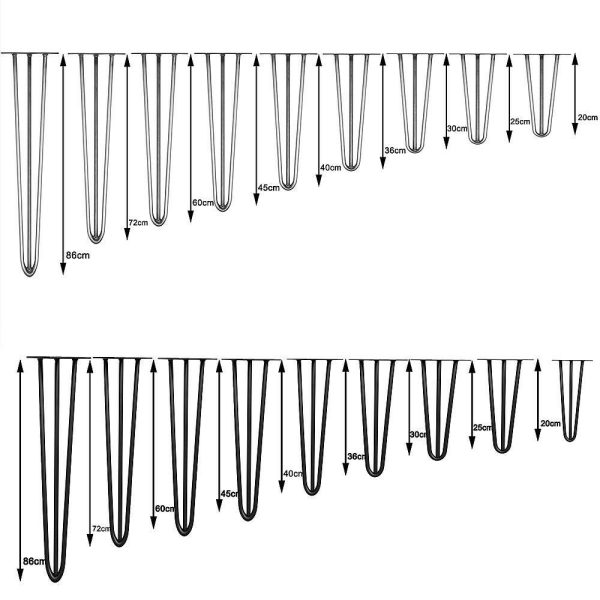 Noge za stol - Hairpin - 3 palične