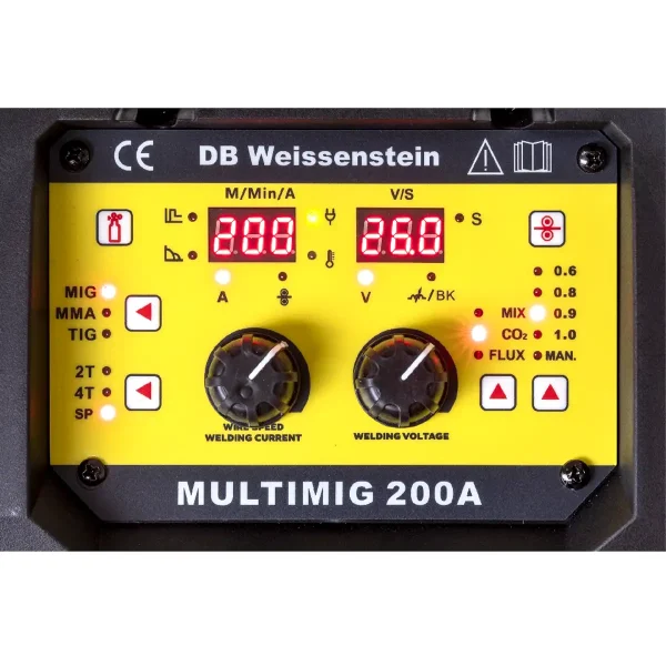Aparat za zarivanje MULTIMIG 200A - MIG/MAG - MMA - TIG - IGBT SYN - 4v1 - DB Weissenstein