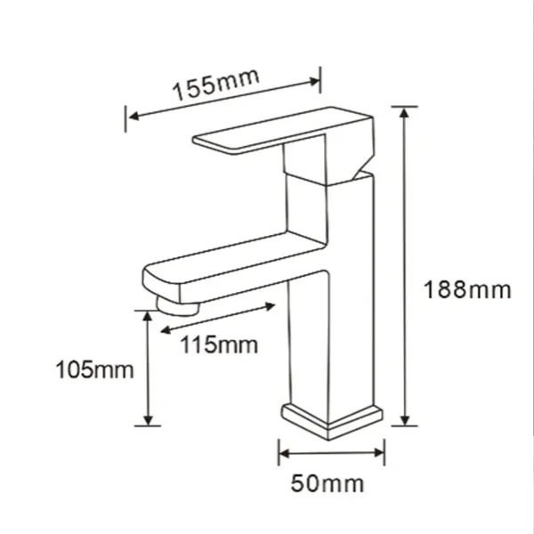 Kupaonska slavina MINA - Crna - Mexen