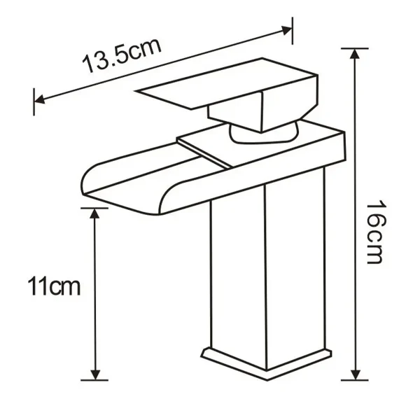Kupaonska slavina FALL - Crna - Mexen