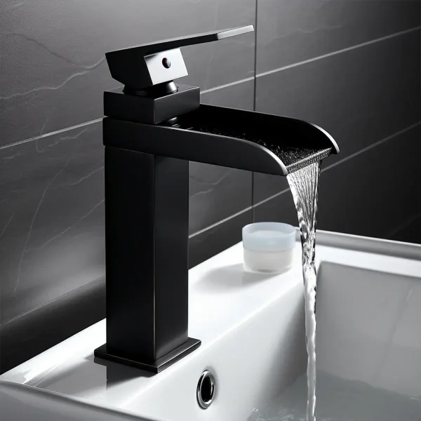 Kupaonska slavina FALL - Crna - Mexen