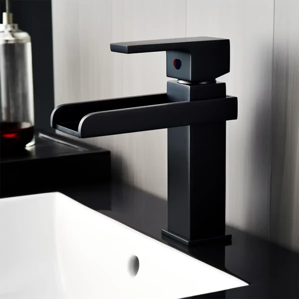 Kupaonska slavina FALL - Crna - Mexen