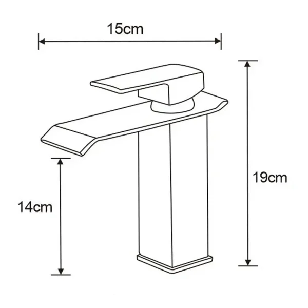 Kupaonska slavina THIN - Crna - Mexen