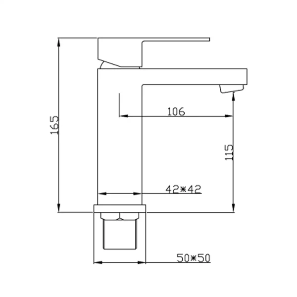 Kupaonska slavina CUBE - Crna - Mexen