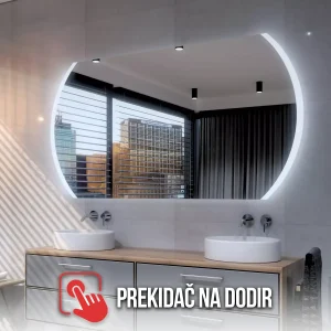 Ovalno LED ogledalo BALTIMORE | Prekidač na dodir