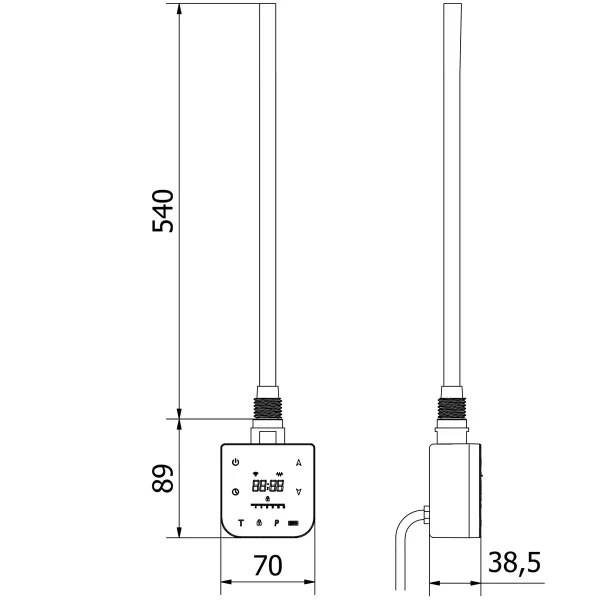Grijač za kupaonski radijator WI-FI LED - 600W