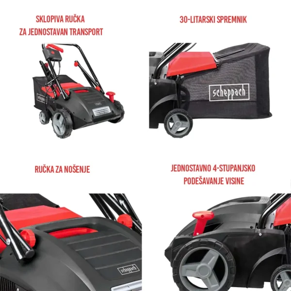 Električni prozračivač travnjaka SC32 - 32cm - 1500W - Scheppach