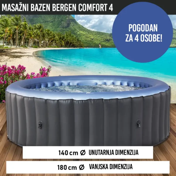 Jacuzzi MSpa Bergen Comfort 4 - 180 cm - 2100 W
