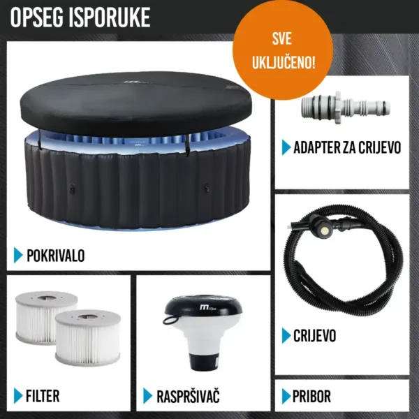 Masažni bazen MSpa Bergen Comfort 6 - 204 cm - 2100 W